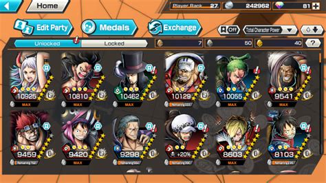 Akun One Piece Bounty Rush Opbr Shanks Roger Luffy Yamato Kaido Jeki