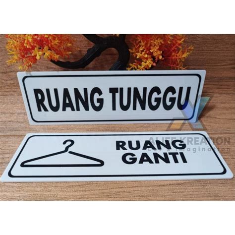 Jual AKRILIK TULISAN RUANG TUNGGU RUANG GANTI | Shopee Indonesia