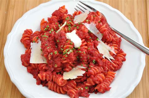 Fusilli Pasta Recipe In Roasted Beetroot By Archana S Kitchen