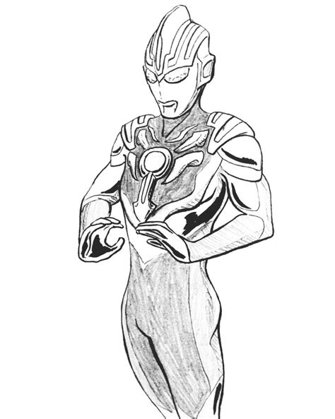 Mewarnai Gambar Ayah Gambar Mewarnai Ultraman Zero Drawing Image