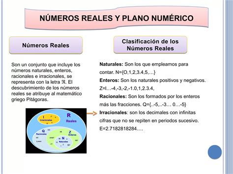 Diapositivas Numeros Reales Y Plano Numerico Ppt