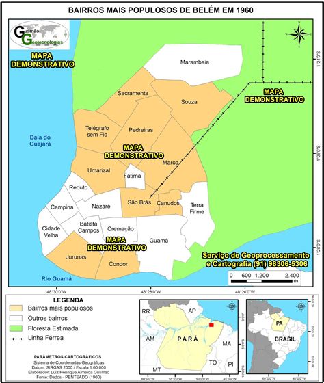 Geografia E Cartografia Digital Bairros Mais Populosos De Bel M Em