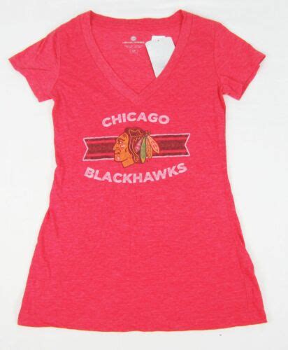 Nwt Level Wear Women S Tee Chicago Blackhawks Short Sleeve T Shirt Red