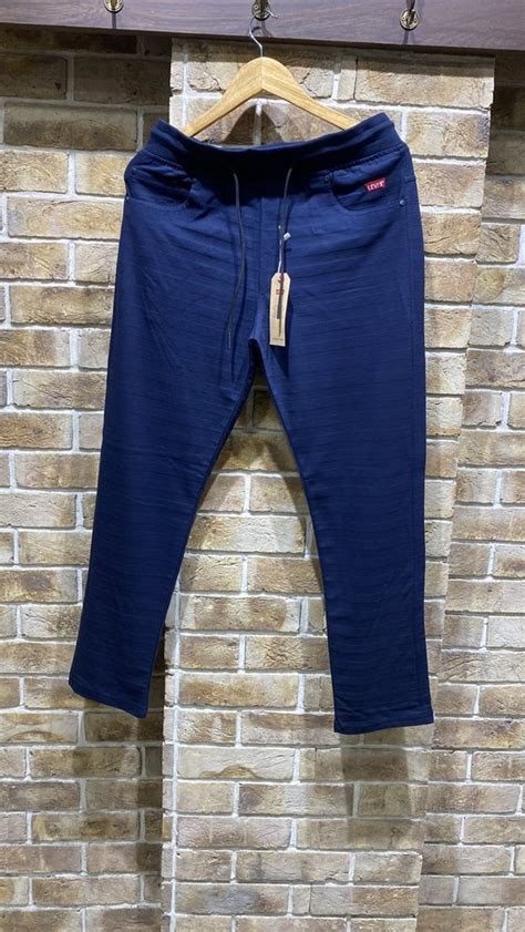 Blue Solid Cotton Code Men Lower Straight Fit Casual Wear At Rs 400