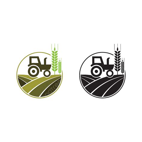 Plantilla De Diseño De Logotipo De Tractor Agrícola Con Blanco Png