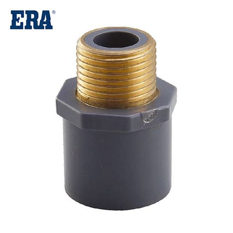 Era Pvc Pipe Fittings Astm D2467 Sch80 Male Thread Adaptor With Brass