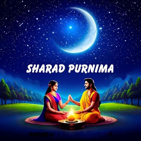 Sharad Purnima Celebration Day Illustration Image Premium Ai