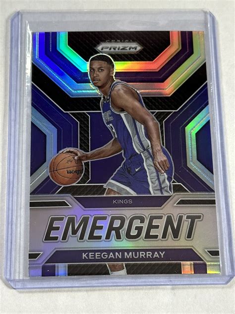 2022 23 Panini Prizm Keegan Murray Silver Emergent Insert 8 Sacramento