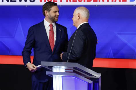 Tim Walz And J D Vance Tangle In Wonky Largely Cordial Vice Presidential Debate • Alaska Beacon