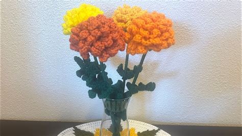 Hermosas Flores de Cempasúchil a crochet paso a paso YouTube