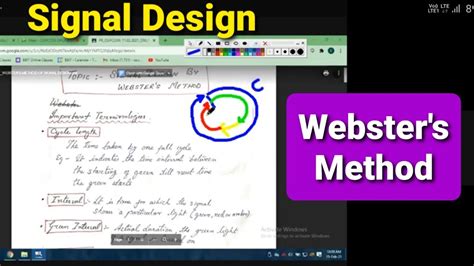 Traffic Signal Design By Webster Method Theory Traffic Engg Engg