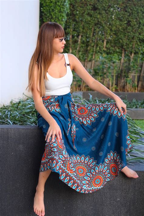 Xl 2xl Plus Size Bohemian Skirt Gypsy Hippie Clothing Maxi Etsy