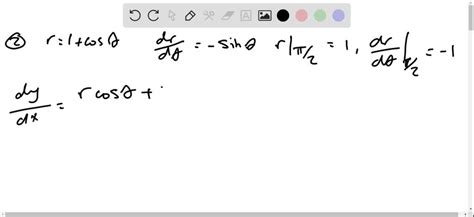 SOLVED Find The Slope Of The Tangent Line To The Polar Curve For The