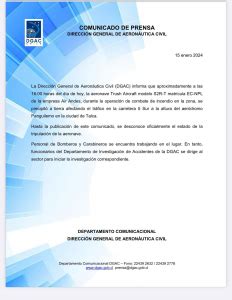 Trágico accidente aéreo en Chile quién murió y lo último que se sabe