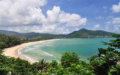 HD Wallpaper Panorama Of Kamala Bay And Beach Kamala Phuket Tha