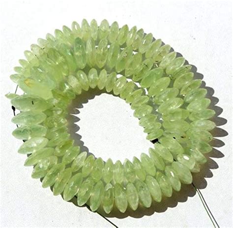 Jewel Beads Strand Mm Natural Prehnite Gemstone German Cut