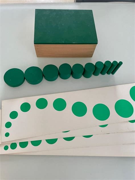 Montessori Knobless Cylinders Green Set Hobbies Toys Toys Games