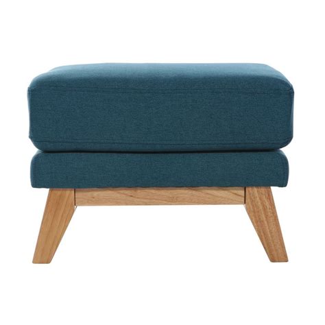 Repose pieds scandinave déhoussable bleu canard OSLO MILIBOO Aspect