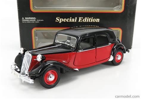 Maisto 35821 Scale 118 Citroen Traction Avant 15cv 6 Cyl 1952 Black Red