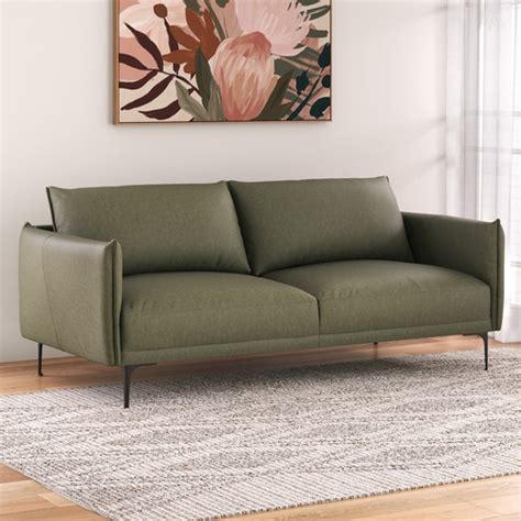 Drake 3 Seater Genuine Leather Sofa Temple Webster