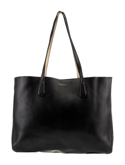 Tory Burch Large Leather Tote Black Totes Handbags Wto The