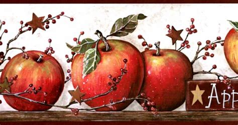 Country Apple Kitchen Border Apple Wallpaper Border 1200x630