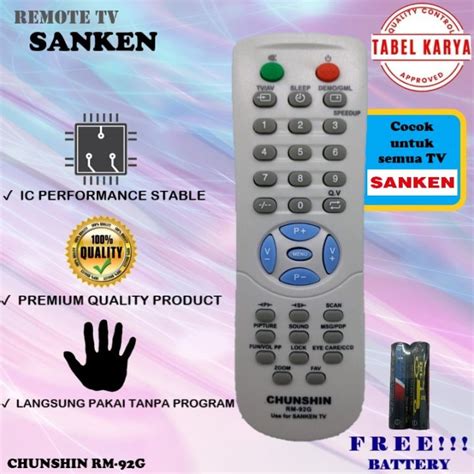 Remote Remot Tv Tabung Sanken Multi Universal Langsung Pakai Lazada