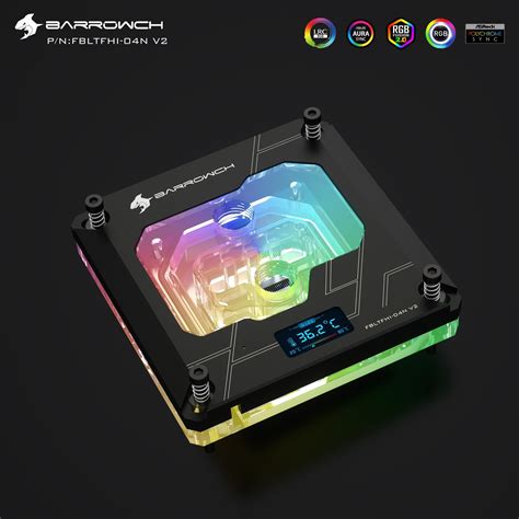 Barrowch X X X Digital Display Cpu Water Block Black Lrc Rgb