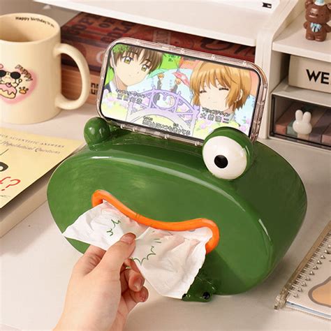 Cute Frog Tissue Box Ceramic Green Apollobox