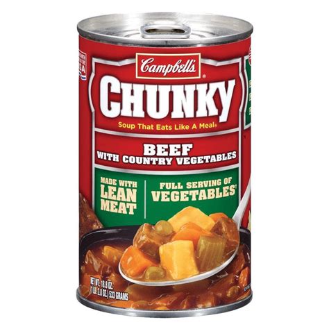 Campbell S Chunky Beef With Country Vegetables Soup 18 8oz Steak