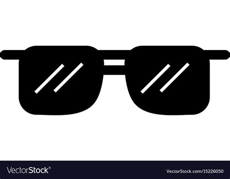 Black Icon Sunglasses Cartoon Royalty Free Vector Image