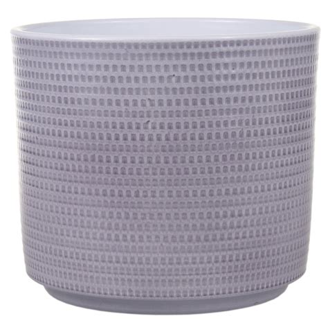 Osłonka cylinder calla ceramiczna 14 cm szary lazur CERMAX Bricomarche pl