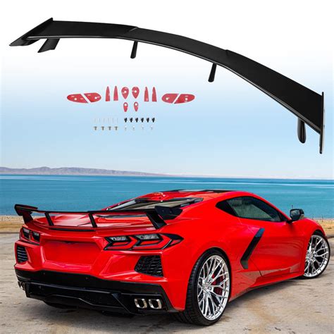 Buy Rear High Wing Spoiler Fit For Chevy Corvette C8 2020 2021 2022