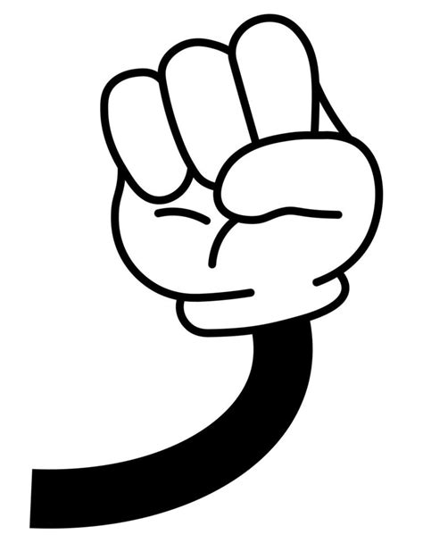 Hand Gesture Showing Clenched Fist Symbol Vector 17622945 Vector Art At