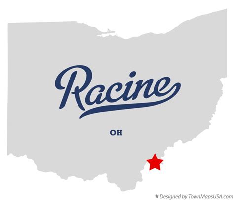 Map of Racine, OH, Ohio