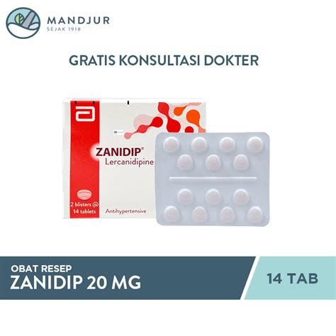 Zanidip 20 Mg 14 Tablet — Apotek Mandjur