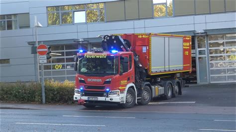 X Wlf Kran Mit Ab R St Diverse Einsatzfahrten An Der Hauptwache