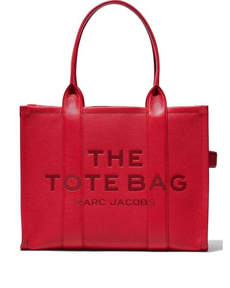 Marc Jacobs The Large Leather Tote Bag In Red Lyst