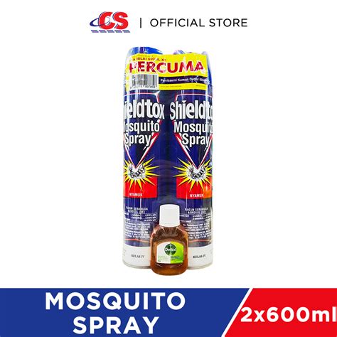 Shieldtox Mosquito Spray Twin Pack 2x600ml Free Dettol Disinfectant Liquid Lazada