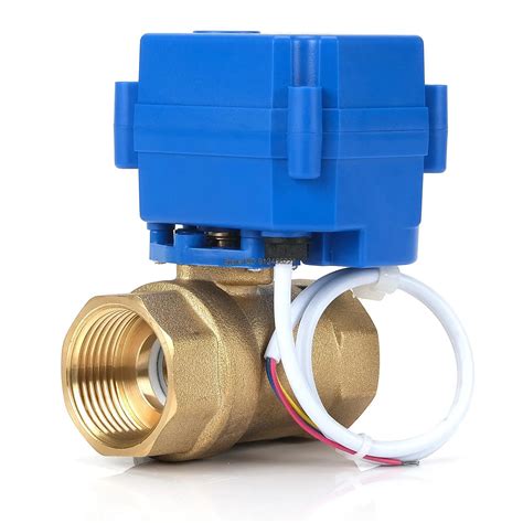 Ac Dc9 24v Dn15 Dn20 Dn25 3 Wires 2 Control Brass Two Way Electric Ball Valve