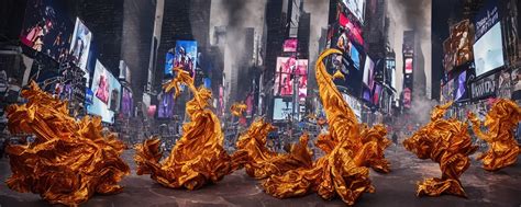 Deamons unleashed in Times Square by István Sándorfi Stable