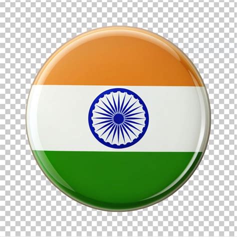 Premium PSD Indian Flag Batch On Transparent Background