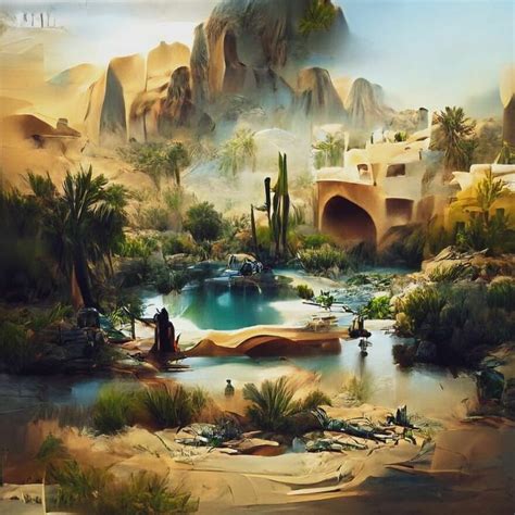 Fantasy Desert Villages Art