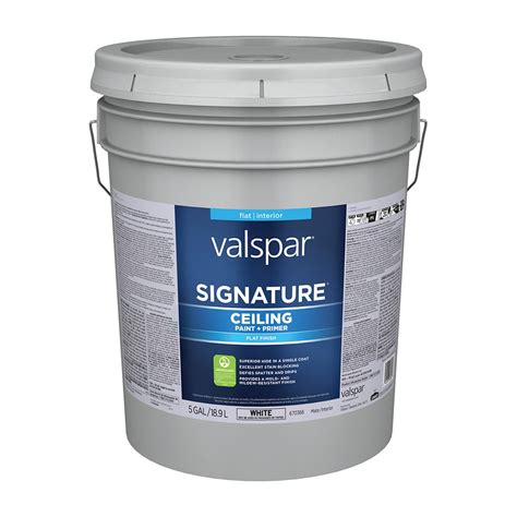 Shop Valspar Ceiling White Flat Latex Interior Paint and Primer in One ...