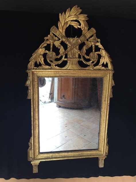 Proantic Miroir Louis Xvi En Bois Dor Xviiieme