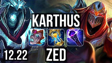 KARTHUS Vs ZED MID 1 7M Mastery 500 Games Dominating KR Master