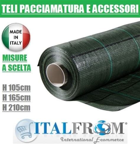 TELI TELO PER PACCIAMATURA VERDE QUADRETTATO TESSUTO POLIPROPILENE