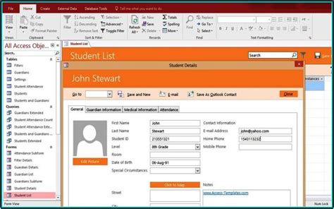 Microsoft Access Crm Database Template Free Template 2 Resume
