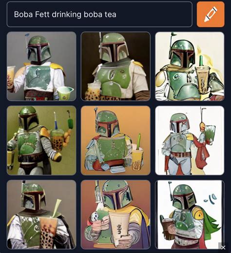 Boba Fett drinking boba tea : r/weirddalle