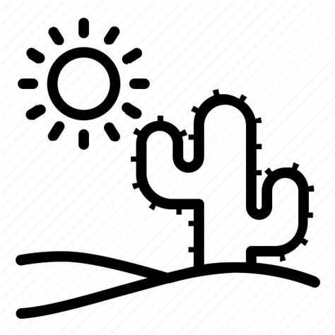 Cactus Desert Landscape Nature Sun View Icon Download On Iconfinder